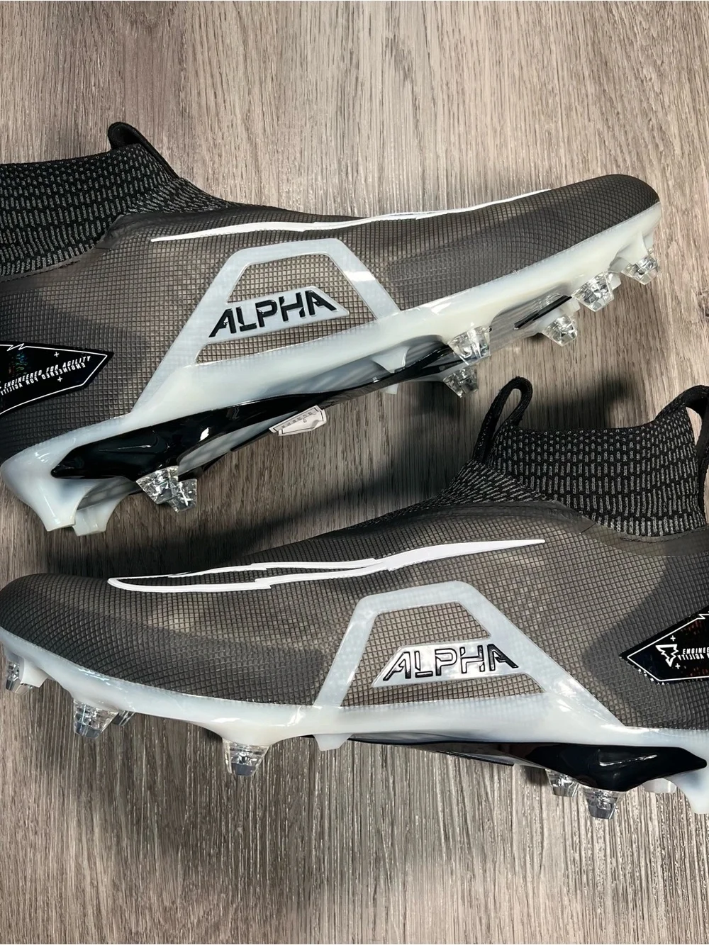 Nike Alpha Menace Elite 3 Mens 15 Detachable Football Cleats Black DR5659-001